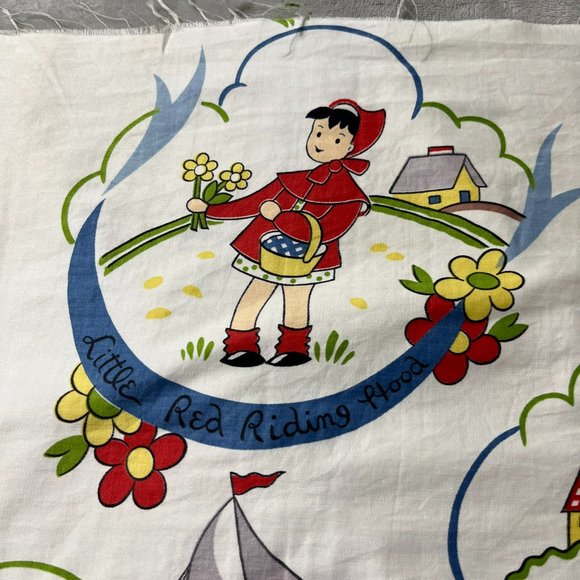 Vintage Waverly Storyteller Nursery Rhymes Cotton fabric Panel 36x 17 *READ* - Picture 13 of 16